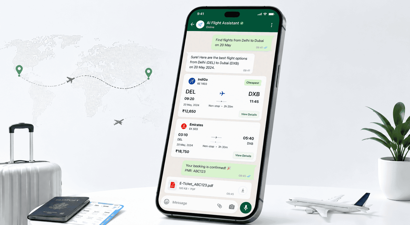 WhatsApp Flight Booking Engine